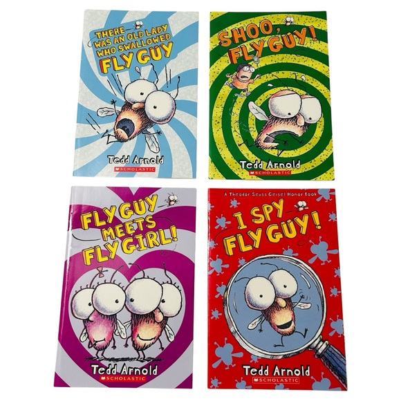New 4 Books Fly Guy Children's Softcover Book set. Scholastic, by Tedd Arnold - Picture 1 of 6
